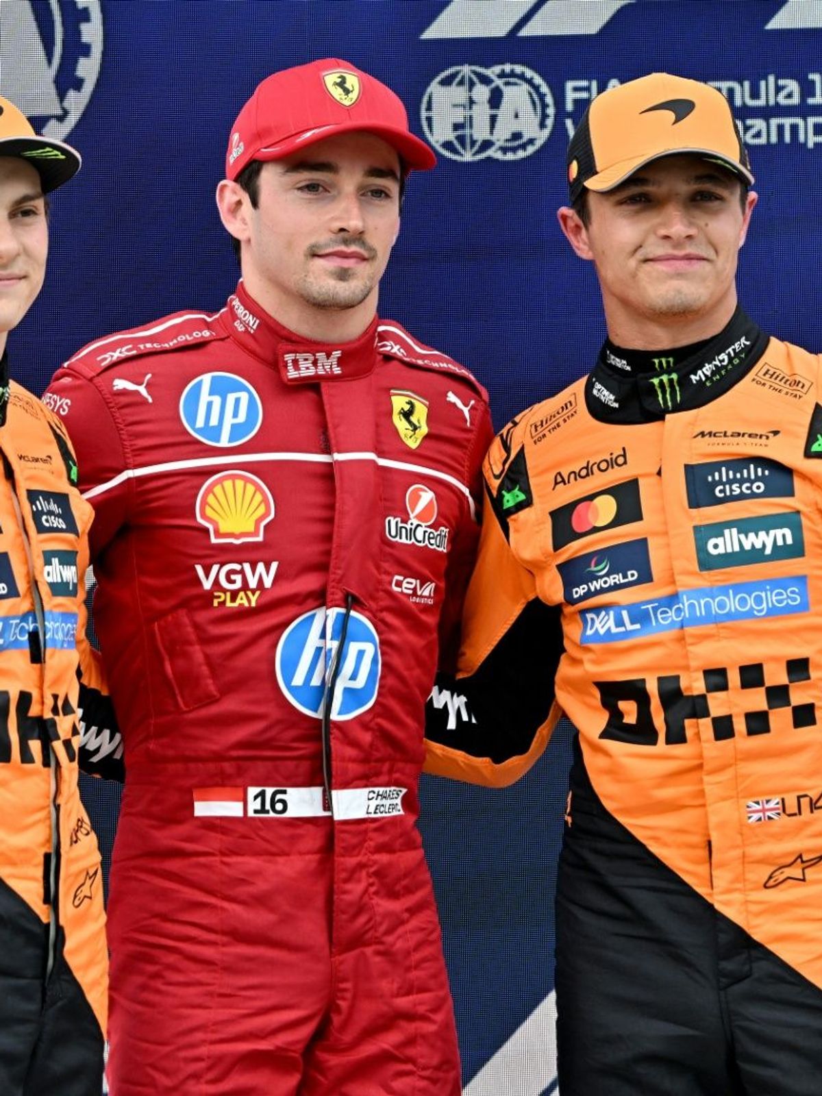 Leclerc startet vor dem McLaren-Duo