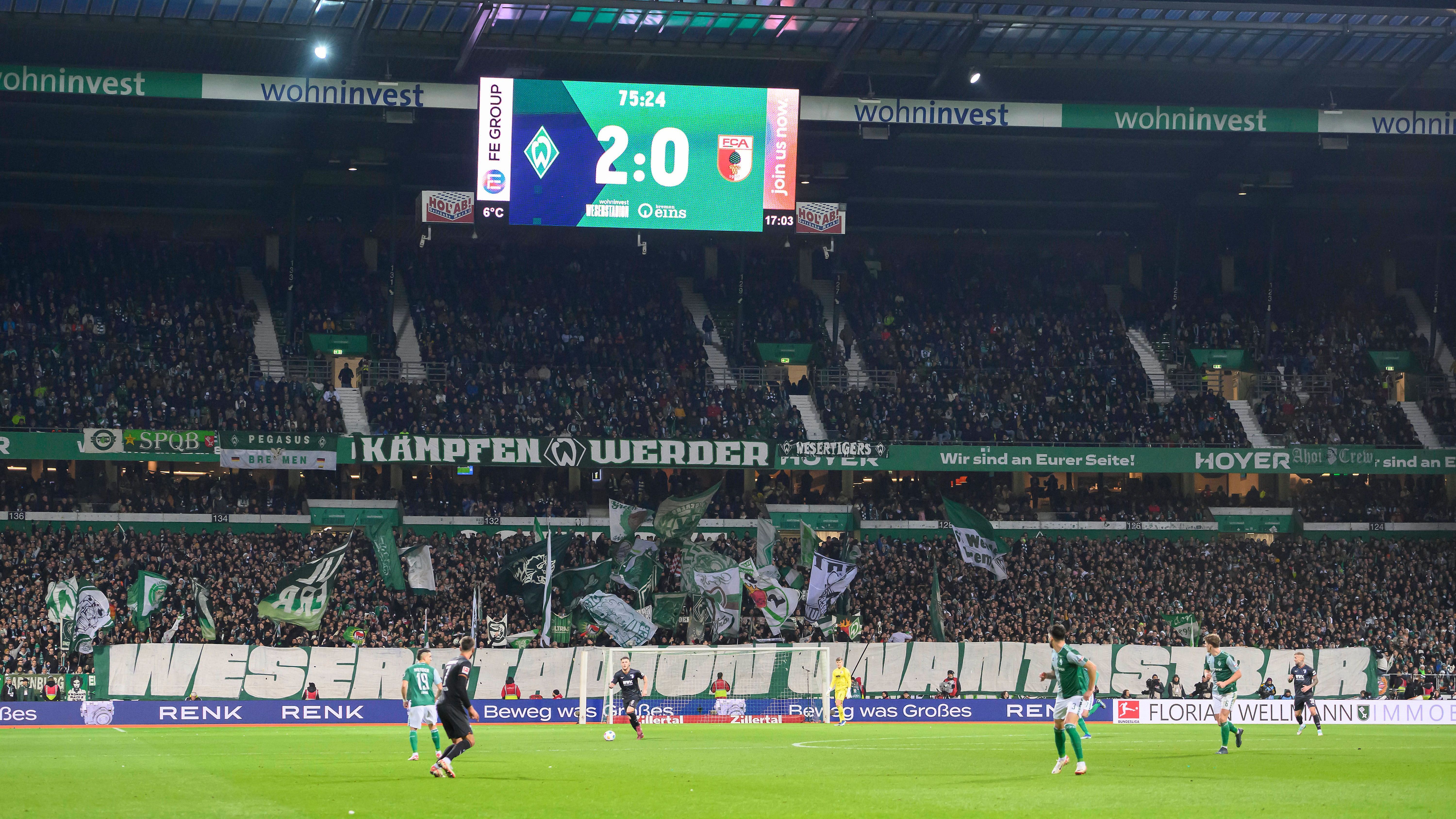 <strong>43. Platz: Weserstadion (Ø 41.591 Zuschauer)</strong><br>Stadt: Bremen (Deutschland)<br>Klub: Werder Bremen