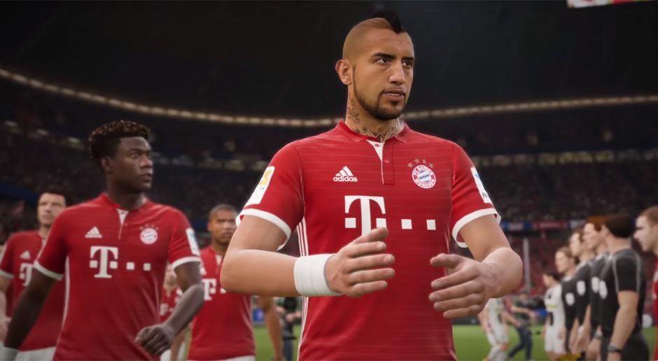 
                <strong>Arturo Vidal bei FIFA 17</strong><br>
                Arturo Vidal ist mit allen Trikots vertreten. Im Hintergrund ist außerdem David Alaba zu sehen.
              