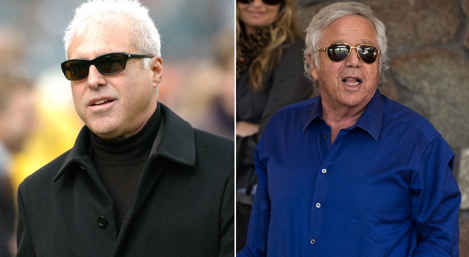 
                <strong>Ihr Vermögen</strong><br>
                Lurie und Kraft zählen definitiv zu den Superreichen auf diesem Planeten. Beide findet man laut "Forbes" unter den reichsten 400 Menschen der Welt. Robert Kraft liegt in diesem Ranking mit einem Besitz von ca. 6,3 Milliarden Dollar (5 Milliarden Euro) auf Platz 83. Lurie kommt da mit Platz 388 nicht ganz ran. Sein Vermögen beläuft sich derzeit auf ungefähr zwei Milliarden Dollar (1,6 Milliarden Euro). (Stand: 3.2.2018)
              
