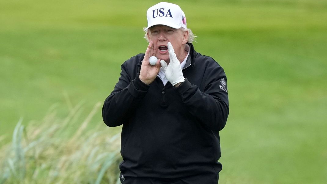 US-Präsident Donald Trump auf seinem Golf-Platz im schottischen Turnberry