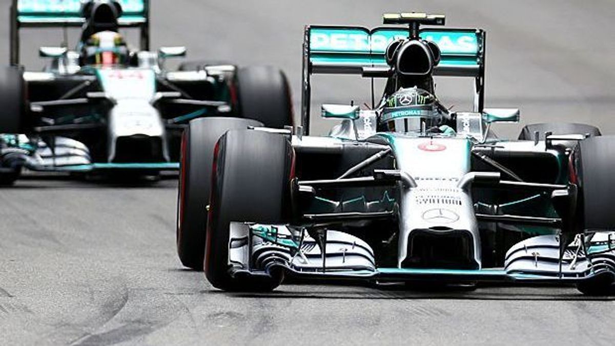 Nico Rosberg vor Lewis Hamilton Mercedes Formel 1