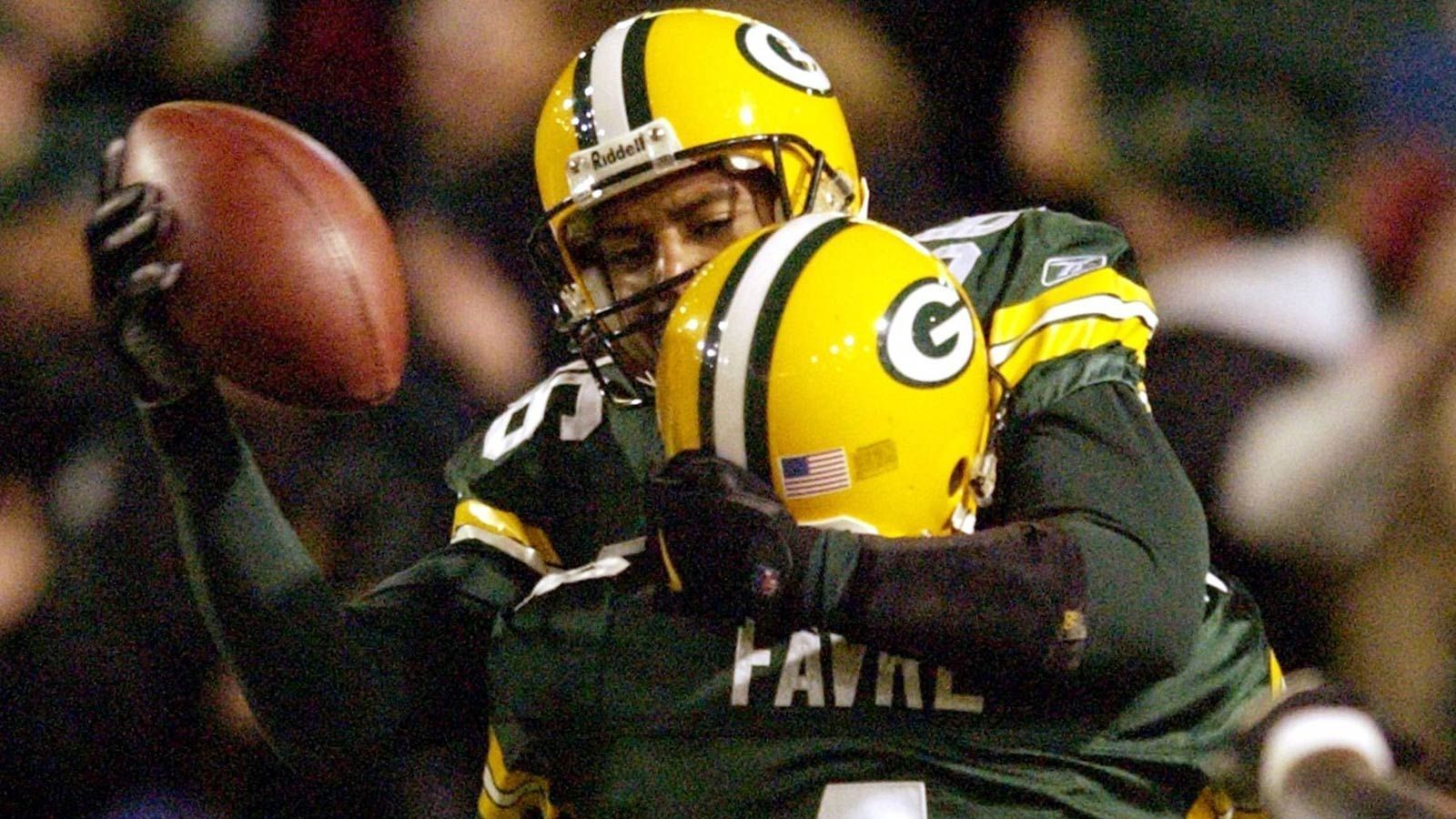 <strong>Platz 10 (geteilt): Brett Favre und Antonio Freeman</strong><br>
                • 67 Touchdowns<br>• Green Bay Packers (1995 bis 2001)