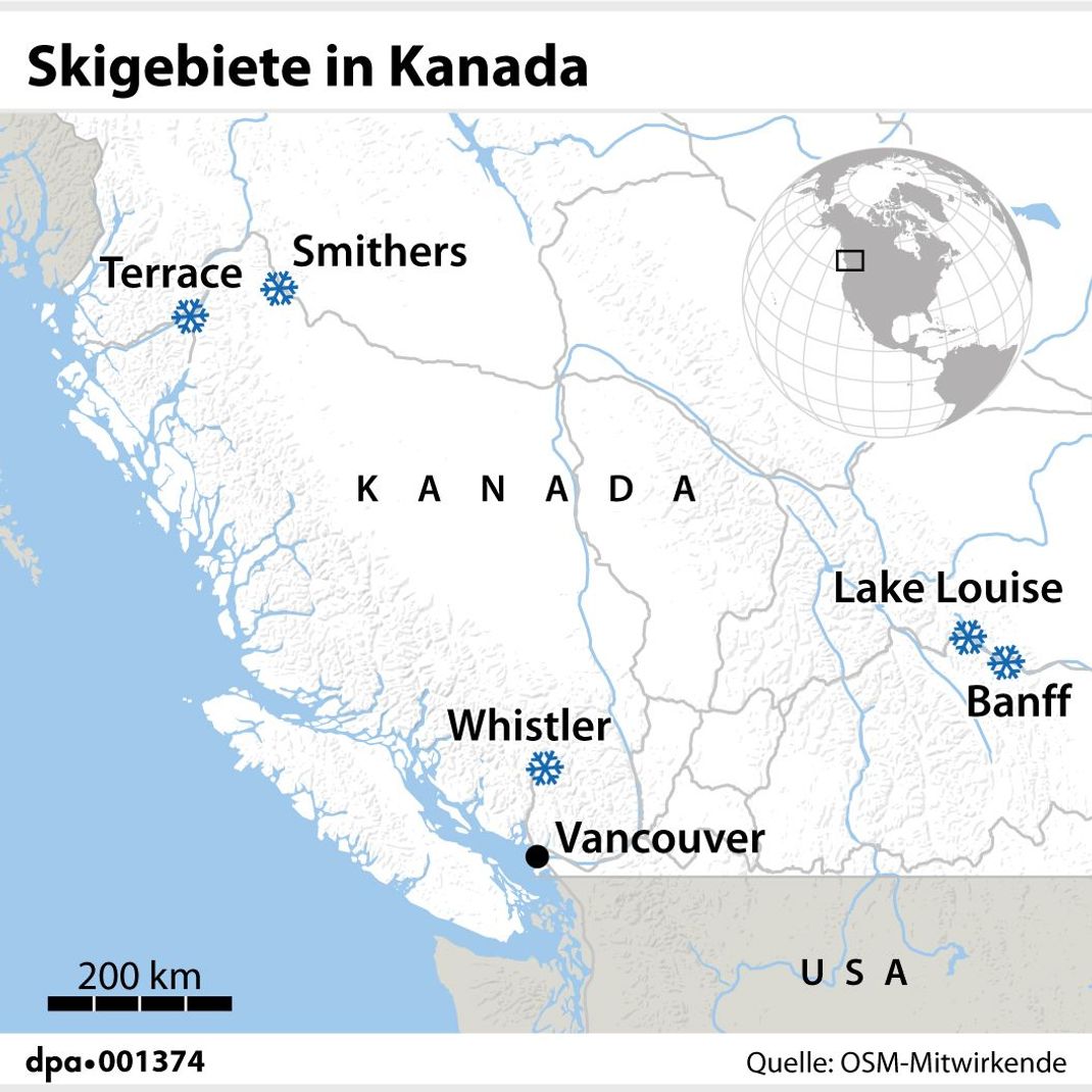 Die Skifahrer sind nahe Banff verunglückt.