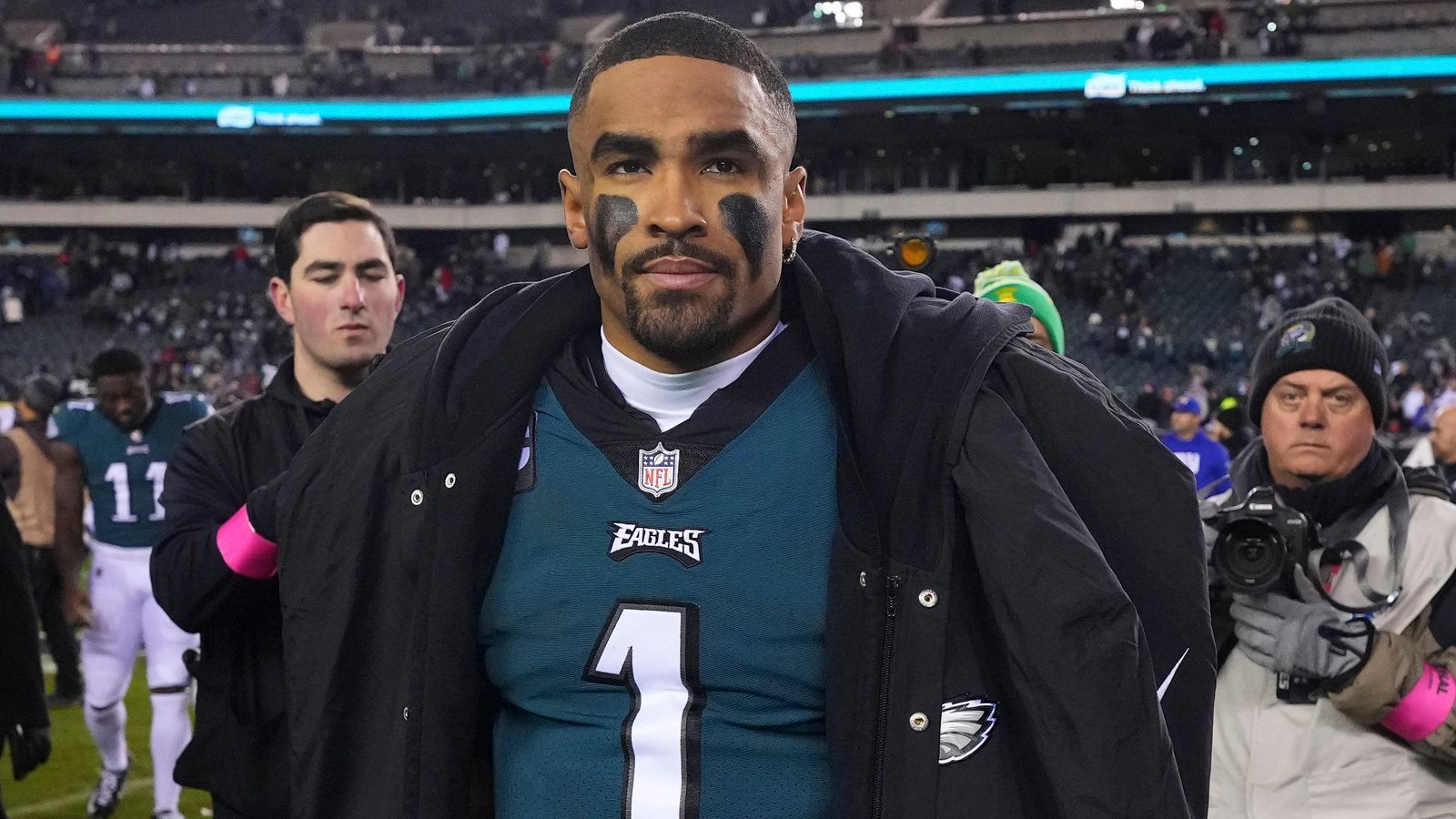 <strong>Platz 6 (geteilt): Jalen Hurts</strong><br>Fumbles insgesamt: 27<br>Davon verlorene Bälle: 9<br>Team: Philadelphia Eagles<br>Spiele: 47