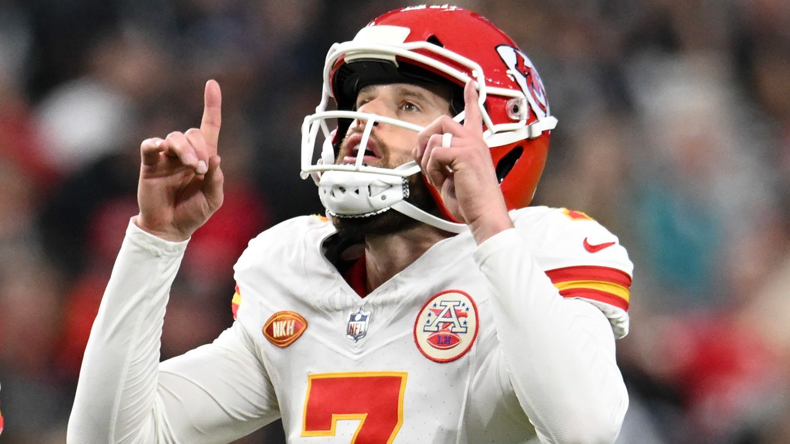 <strong>Harrison Butker (2018)</strong><br>Manchmal ist ein Rückschritt nur eine Bewegung, um Anlauf zu nehmen. 2017 wurde der Kicker von den Carolina Panthers in der siebten Runde des Drafts gepickt. Nachdem der Starting Kicker Graham Gano im ersten Spiel fehlerfrei auftrat, entließen ihn die Panthers und er stand vor dem Nichts. Chiefs-Kicker Cairo Santos verletzte sich, Andy Reid holte Butker und dieser schloss die Saison mit 38/42 Field Goals ab. Damit verwandelte er die meisten Field Goals in einer Saison in der Chiefs-Historie.