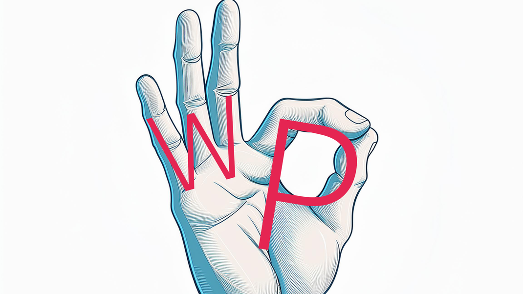 Daumen und Zeigefinger bilden ein P, die anderen drei Finger ein W. Zusammen soll WP für "White Power" stehen.