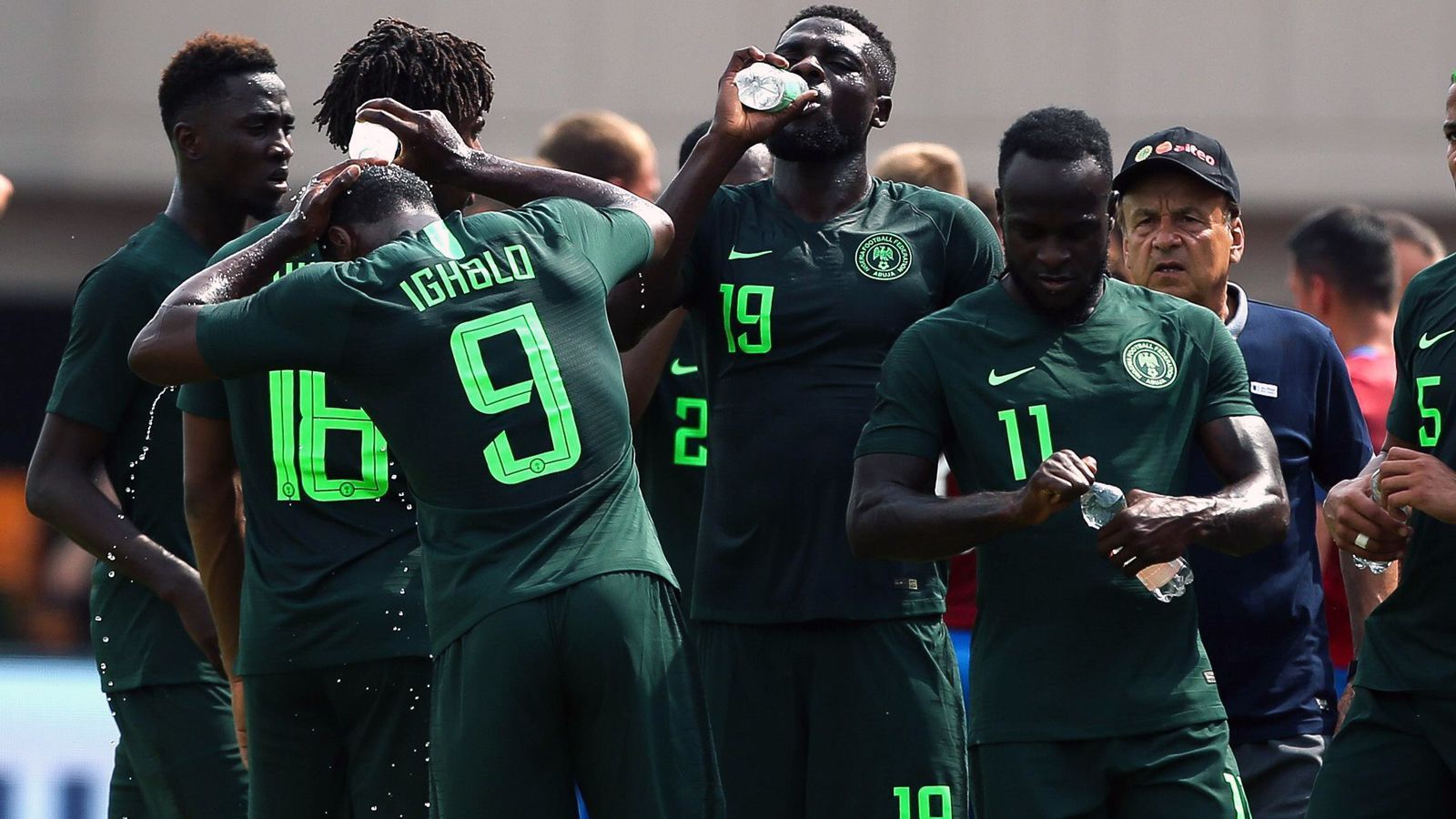 
                <strong>Nigeria (Gruppe D)</strong><br>
                Spitzname: "Super Eagles", die Super-Adler. Im Verbandswappen sitzt ein Adler auf einem Ball. Übrigens: Die Damen heißen "Super Falcons", die Super-Falken.
              