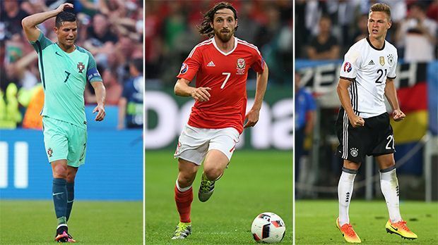 
                <strong>Die UEFA-Top-Elf der EM</strong><br>
                Die UEFA hat die Top-Elf der Europameisterschaft bekannt gegeben. Mit dabei sind unter anderem vier Portugiesen und zwei Waliser. ran.de gibt einen Überblick.
              