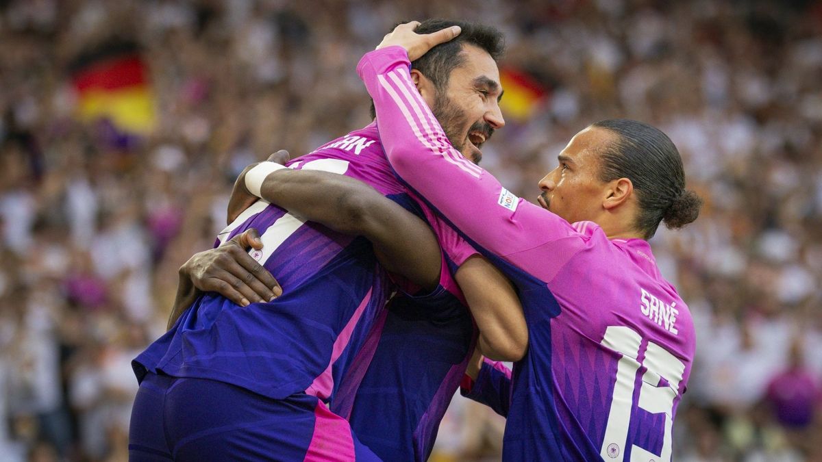 Gündogan und Sané jubeln gemeinsam bei der Heim-EM 2024