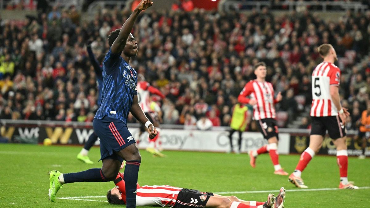 Bukayo Saka bejubelt sein Tor