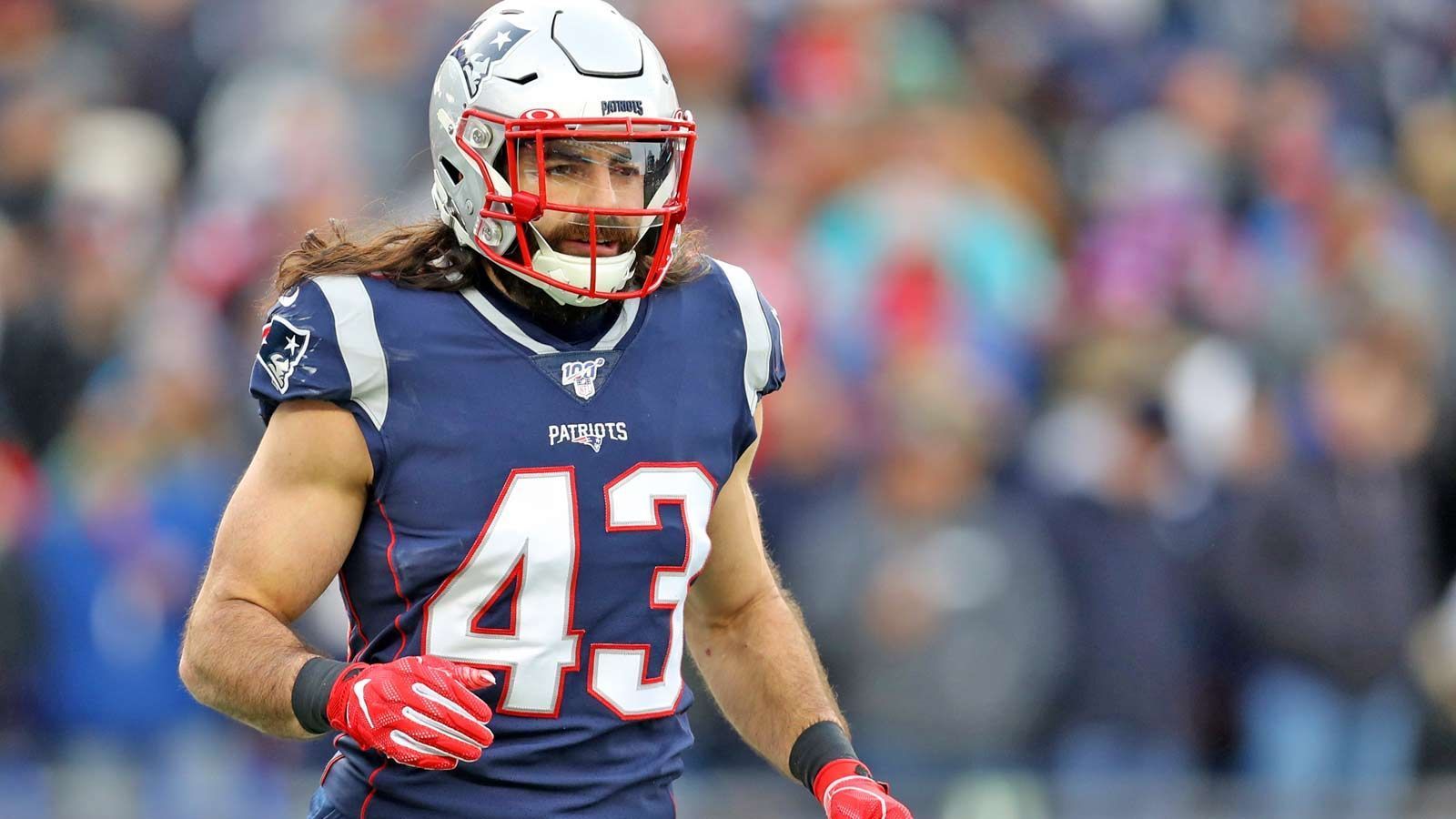 
                <strong>Nate Ebner</strong><br>
                Position: SafetyAlter: 31Gehalt Saison 2019: 2,5 Millionen DollarSpiele 2019 (Regular Season + Playoffs): 14 + 1Statistiken 2019: 8 Tackles
              