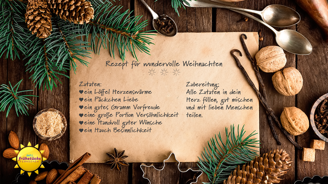 Ein Weihnachtsgruß als Rezept - mehr braucht es nicht für wundervolle Weihnachten.