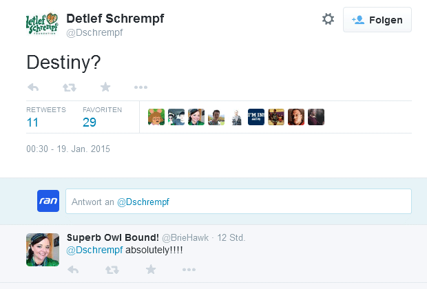 
                <strong>Detlef Schrempf</strong><br>
                Ex-NBA-Star Detlef Schrempf war im Stadion und fasst das Spiel mit der wohl passendsten Frage zusammen: "Schicksal?"
              