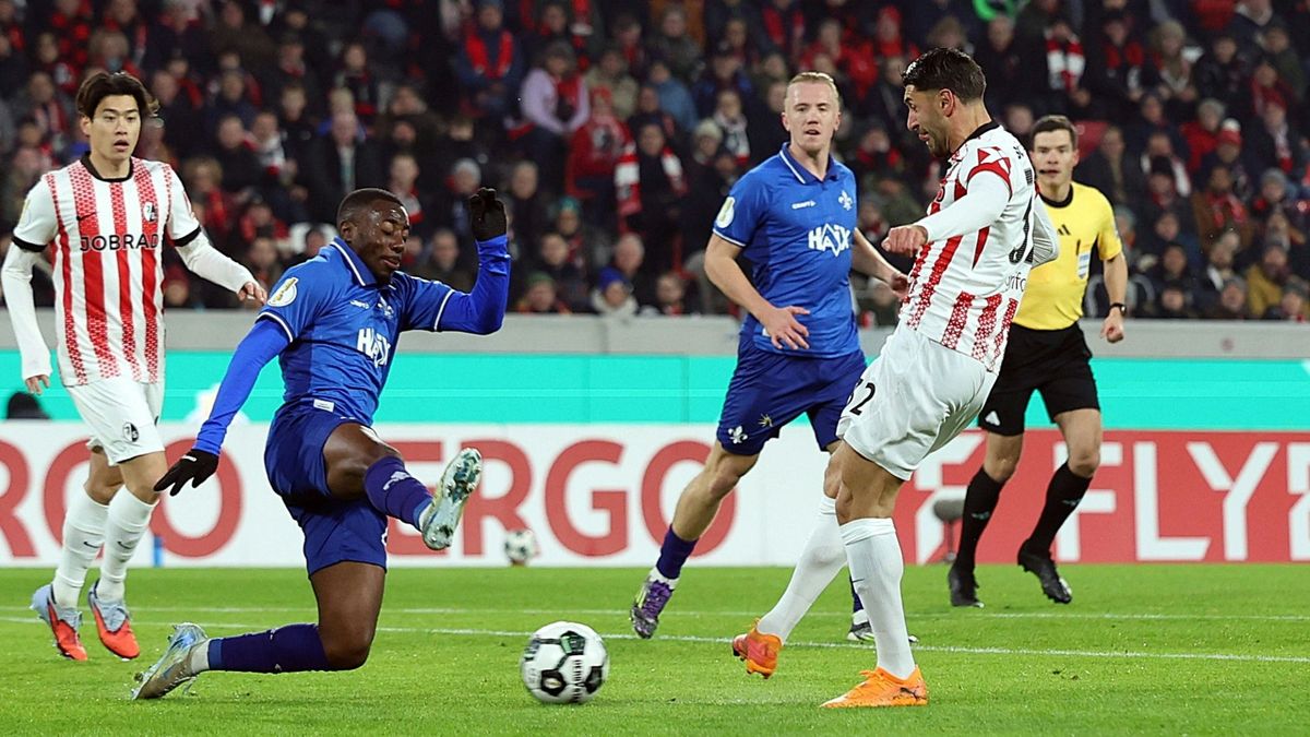 Pokal-Duell zwischen Freiburg und Darmstadt