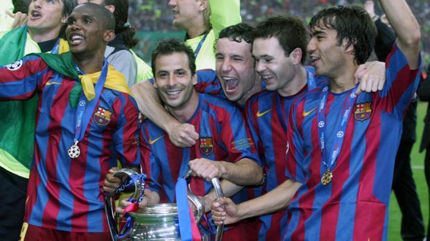 
                <strong>Samuel Eto'o (li)</strong><br>
                Anzahl der Champions-League-Titel: 3Vereine: FC Barcelona (2006 und 2009), Inter Mailand (2010)
              