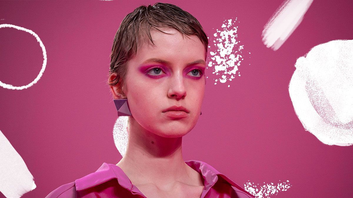 Neonpinkes Make-up - der Valentino Beauty-Trend