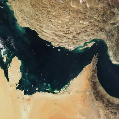 Der Persische Golf, die Straße von Hormus und der Golf von Oman in einer undatierten, von der NASA zur Verfügung gestellten, Satellitenaufnahme