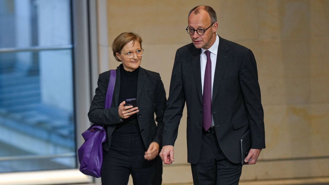 Franziska Brantner (Grüne) und Friedrich Merz CDU.