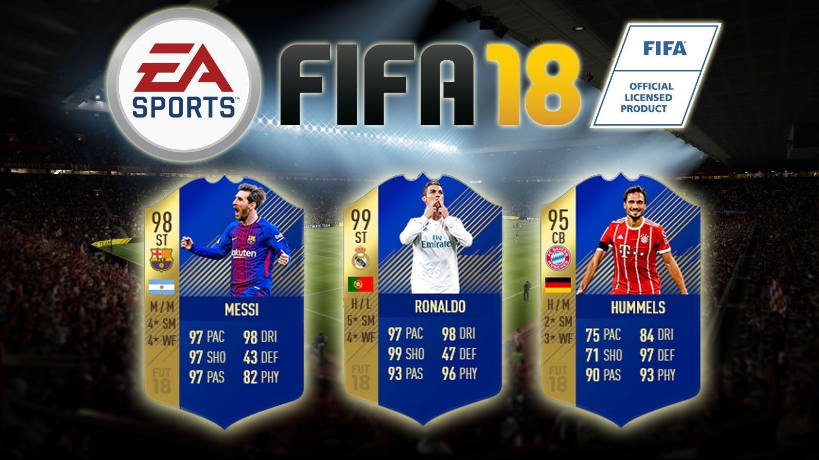 
                <strong>Das FIFA 18 Ultimate Team der Saison</strong><br>
                EA Sports hat das FIFA 18 Ultimate Team der Saison veröffentlicht und 23 Spielern astronomische Werte verpasst. Mit dabei sind unter anderem drei deutsche Nationalspieler. ran.de zeigt euch, welche Top-Spieler in dem Team vertreten sind, von der ersten Elf über die Bank bis hin zu den Reservespielern.
              