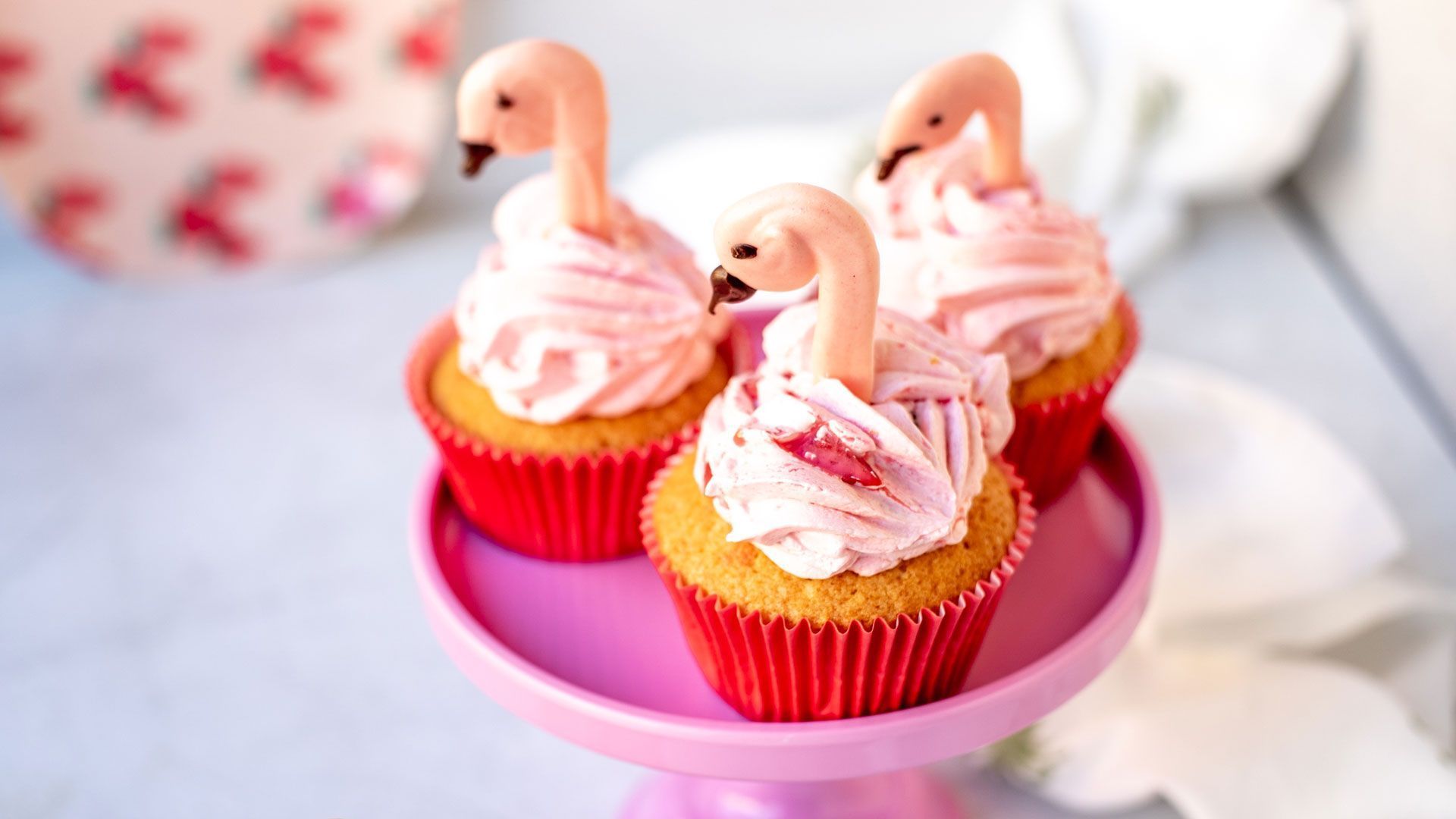 Flamingo-Muffins