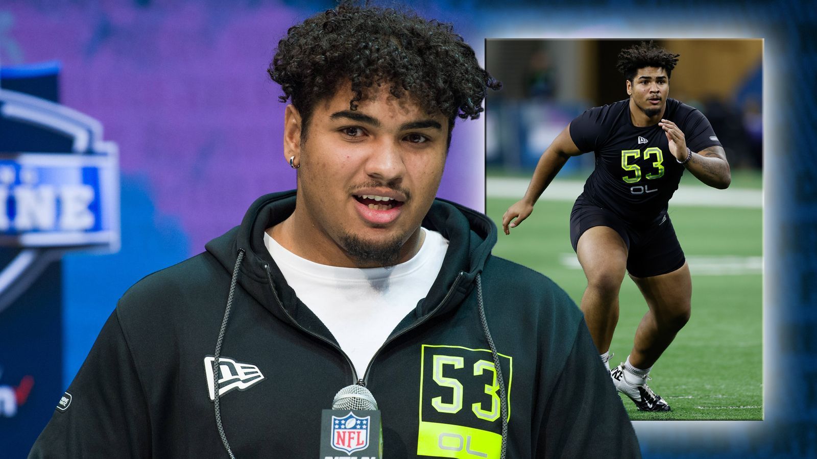 
                <strong>Gewinner: Tristan Wirfs (Offensive Lineman, Iowa Hakweyes)</strong><br>
                Wirfs stellte den Rekord für seine Position mit 92,71 cm Inch beim Vertical Jump auf, egalisierte den Rekord mit einem 3,07 m Beim Broad Jump, lief mit 4,85 sek beim 40 Yard Dash die beste Zeit unter den O-Linern in diesem Jahr und war auch beim Three-Cone-Drill mit 7,65 sek unter den besten fünf O-Linern. Seine Agilität und Körperbeherrschung in Relation zu seiner Größe (1,95m, ca. 145 kg) hinterließen ein Statement.
              