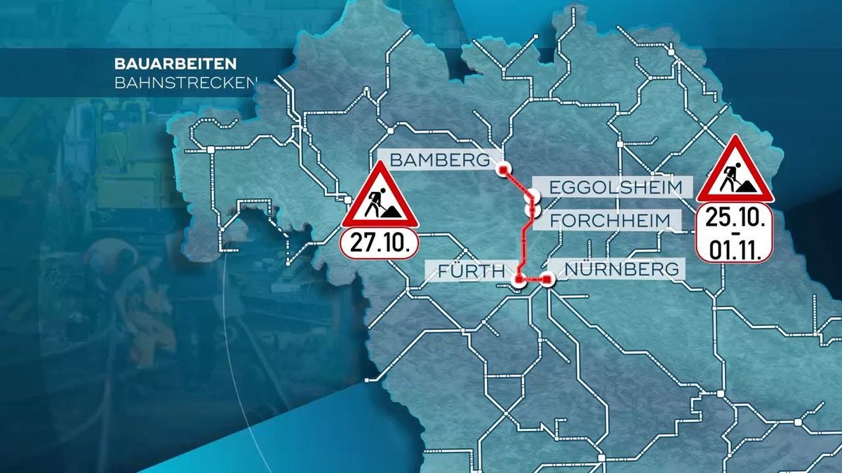 Betroffene Streckensperrungen in Franken