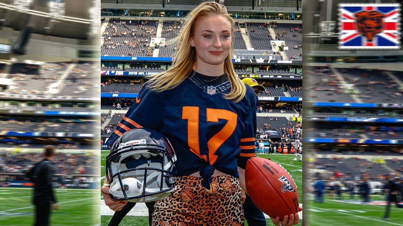 
                <strong>Sophie Turner (Chicago Bears)</strong><br>
                Gestatten, eure Hoheit Sansa Stark, die Königin des Nordens, Tochter von Eddard Stark, Herrscherin über Winterfell und Fan der Chicago Bears! Ob Sansa tatsächlich ein Fan der Bears ist, sei mal dahingestellt, schließlich streifen ja eine Menge Bären durch den Norden von Westeros und nerven manchmal auch gewaltig. Aber Sophie Turner, die Sansa Stark in "Game of Thrones" verkörperte, ist wirklich Fan der Bears. Zumindest zeigte sie sich schon stilecht im Trikot. "Wir beugen das Knie", twitterten die Bears. Wir auch. Auch wenn hier noch kritisch angemerkt sei, dass man ihr aufgrund ihrer Hose auch Sympathien für die Cincinnati Bengals unterstellen könnte.
              