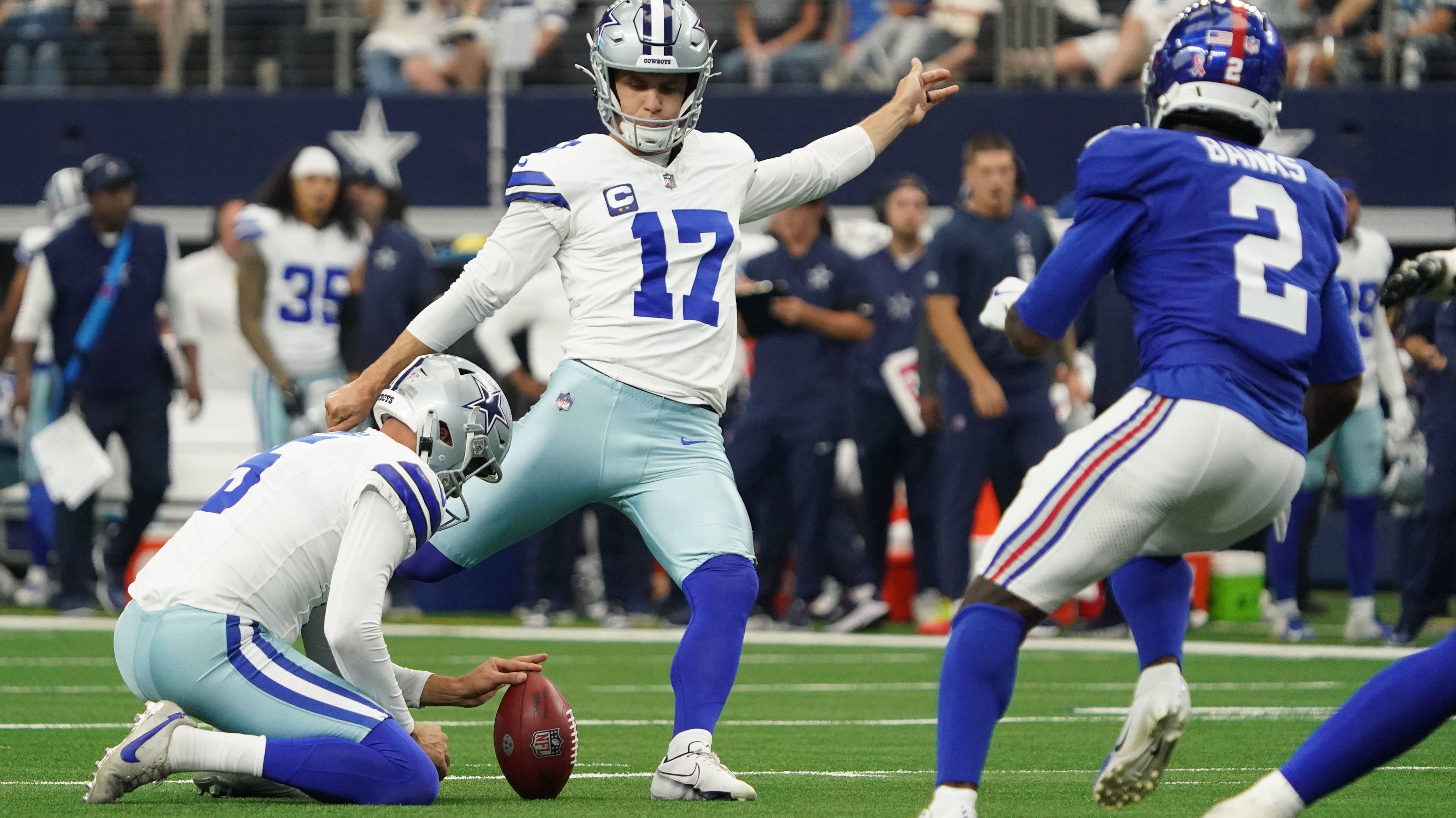 <strong>Brandon Aubrey - 64 Yards</strong><br>Im September 2025 erzielte Brandon Aubrey mit auslaufender Uhr ein Field Goal aus 64 Yards. Durch den Treffer ging das Spiel gegen die New York Giants in die Overtime. Dort gewannen die Cowboys die Partie mit 40:37.