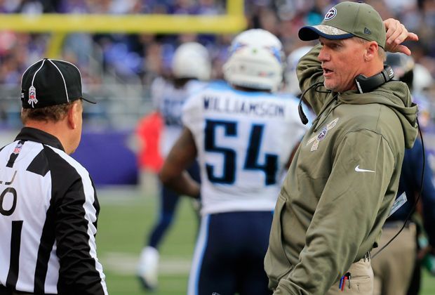 
                <strong>Baltimore Ravens - Tennessee Titans 21:7</strong><br>
                Tennessees Trainer Ken Whisenhunt hadert mit den Entscheidungen der Schiedsrichter - und mit der Leistung seines Teams. Die Titans kassieren bei den Ravens die siebte Niederlage im neunten Spiel.
              