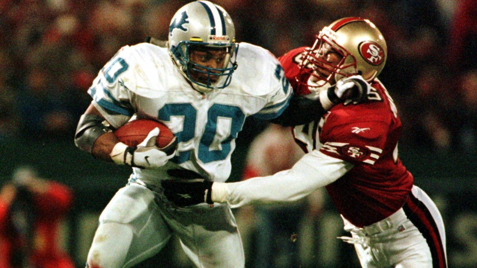 
                <strong>Detroit Lions: Barry Sanders</strong><br>
                &#x2022; Rushing Yards: 2.053<br>&#x2022; Saison: 1997<br>1997 lieferte Sanders für die Lions eine Monster-Saison ab. In der NFL-Historie beschert ihm das Rang vier.
              