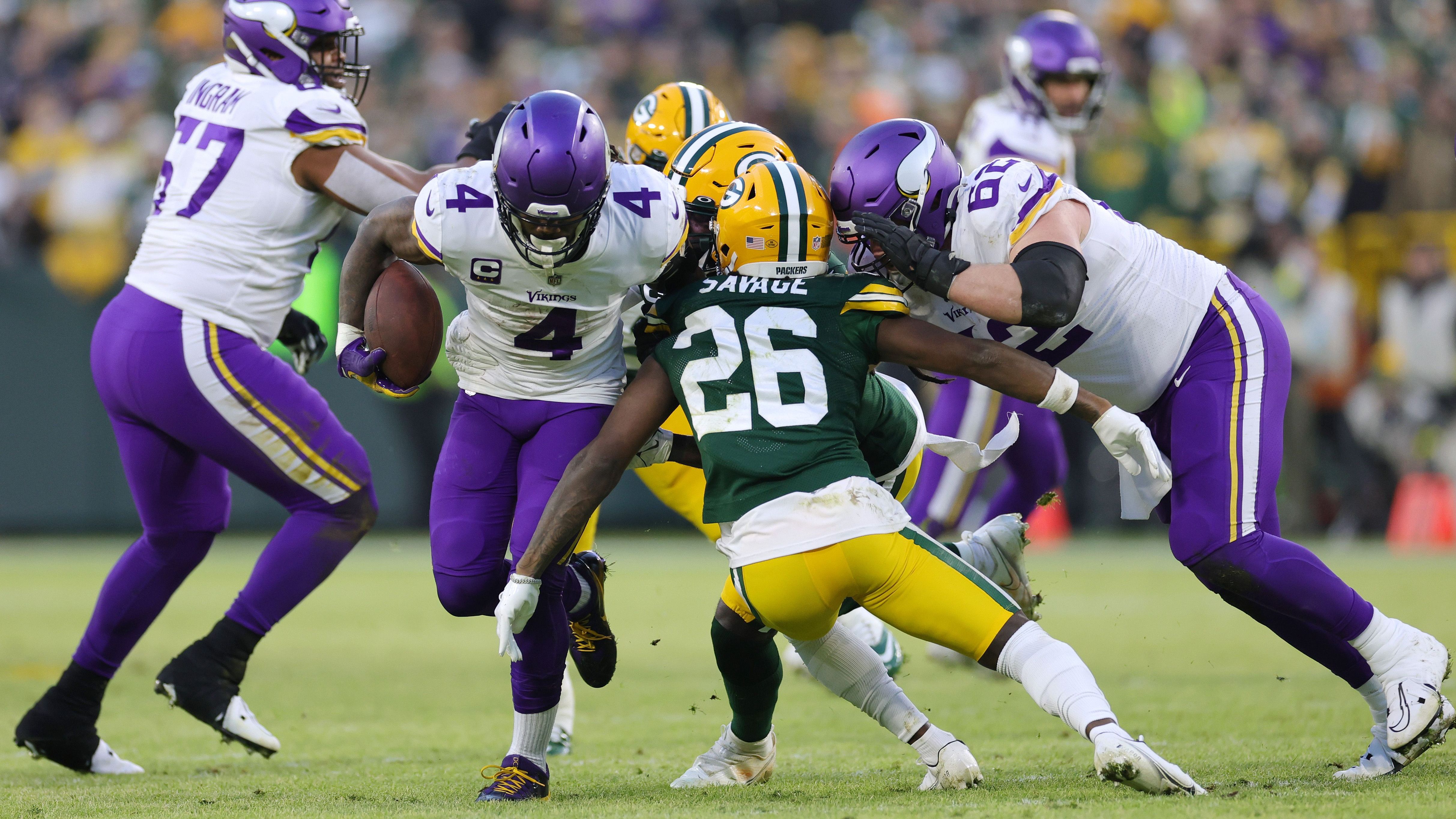 <strong>Platz 31: Minnesota Vikings</strong><br>Stopp-Rate: 35 Prozent<br>First Downs erlaufen: 79<br>Run-Versuche insgesamt: 393