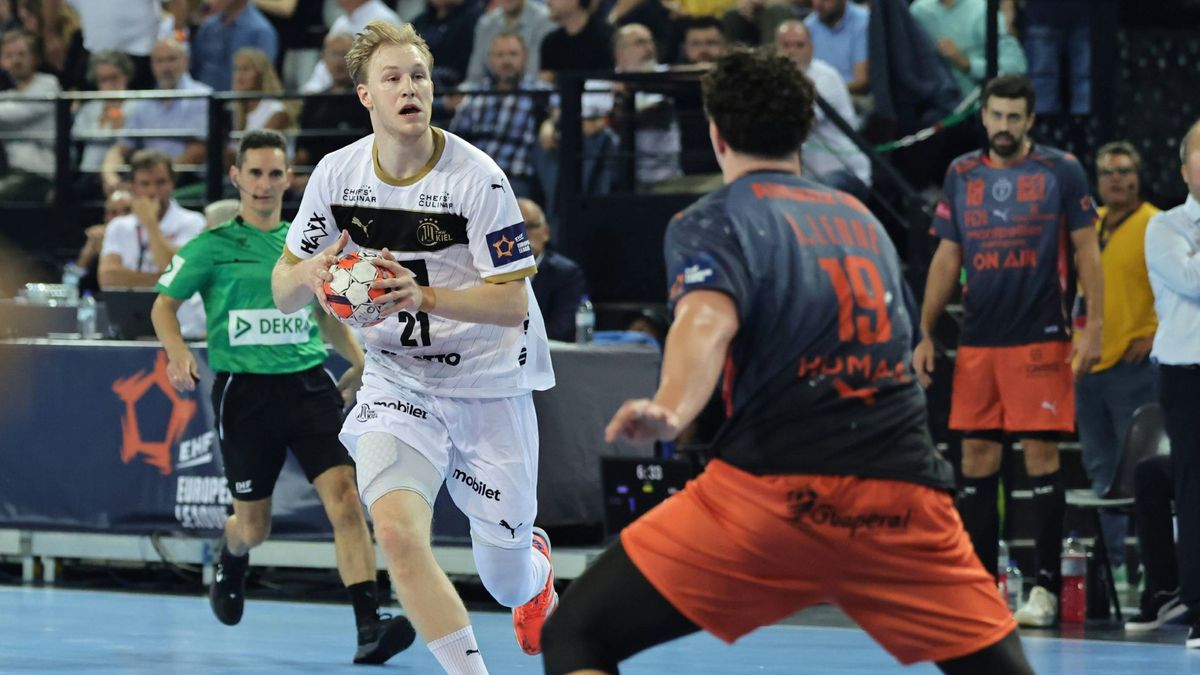 Kiels Eric Johansson im Spiel gegen Montpellier