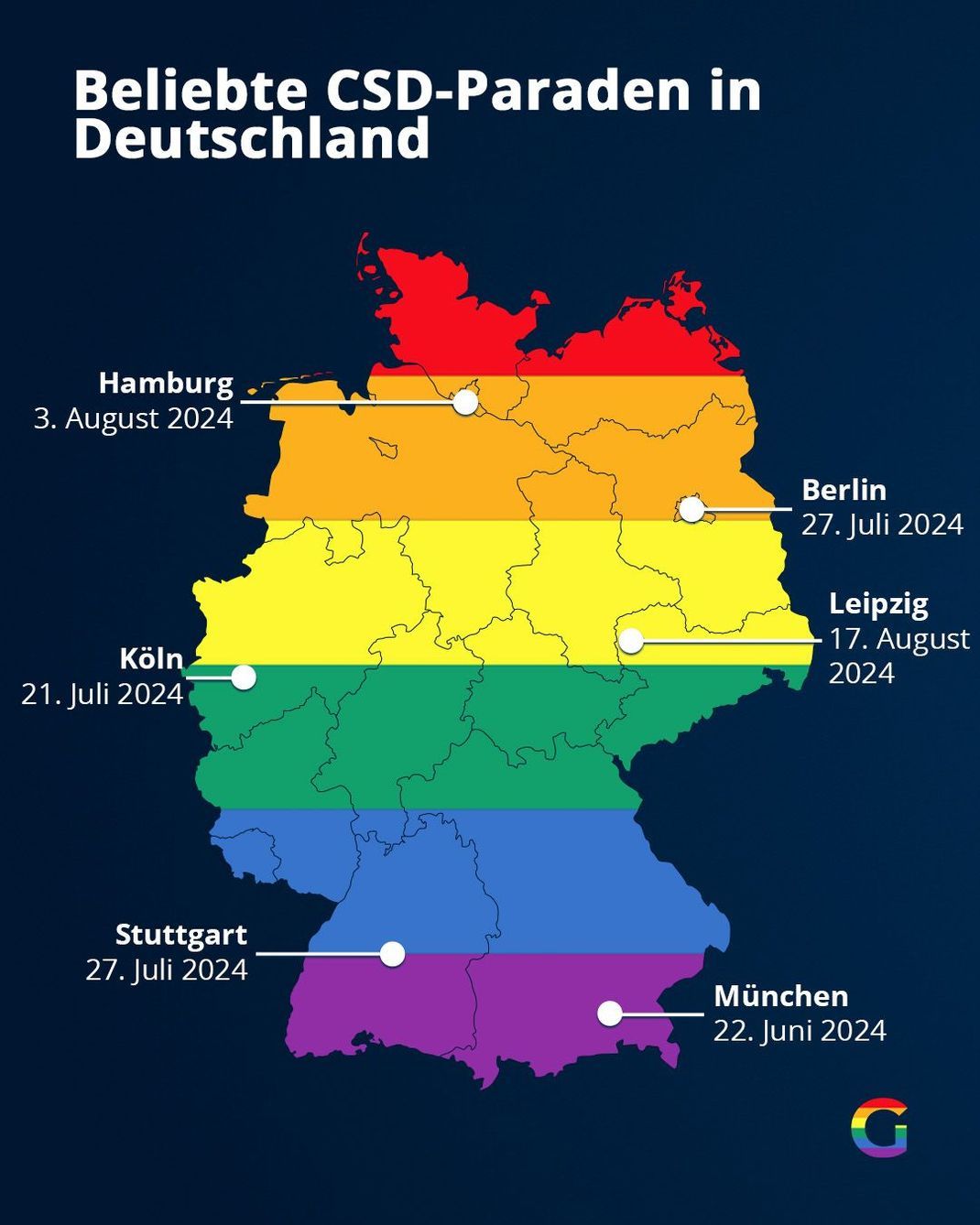 Beliebte CSD-Paraden in Deutschland