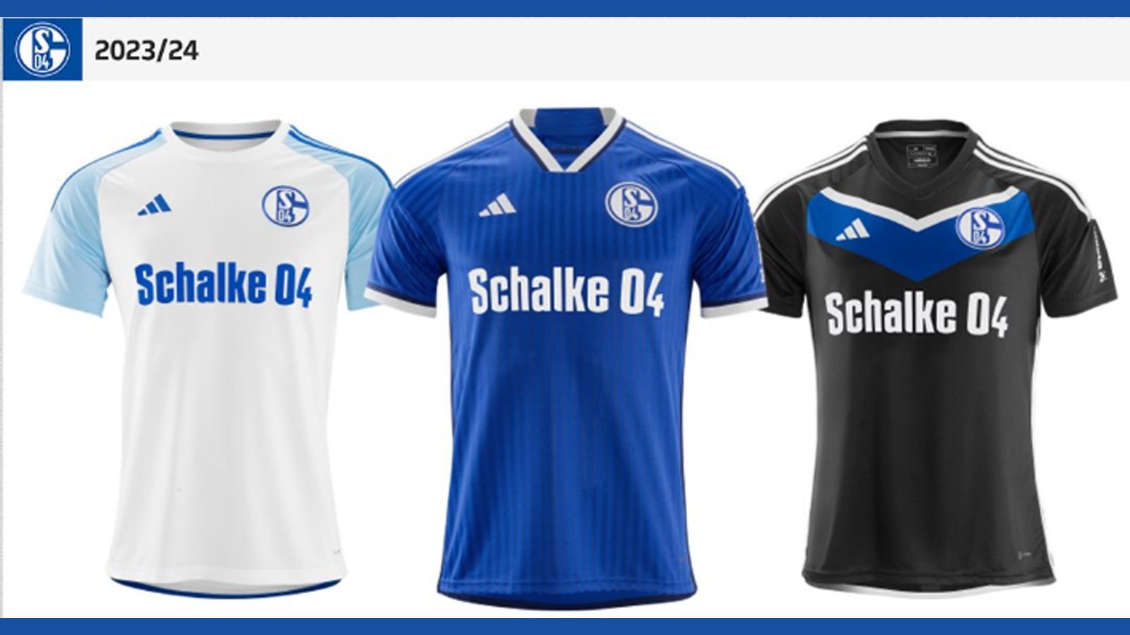<strong>Platz 1 - FC Schalke 04</strong><br>Schalke wird Meister. Ausnahmsweise. Im Trikot-Ranking. Aber wahrscheinlich auch nur, bis der Schriftzug auf der Brust vom kommenden Hauptsponsor überdeckt wird. Aber in dieser Variante mit dem "Schalke 04"-Schriftzug, dem eingestickten "Ein Leben lang" im Nackenbereich und den dezenten, wie traditionellen Längsstreifen im königbslauen Stile treffen die Designer hier wortwörtlich ins Blaue. Der V-Ausschnitt und die Schulterstreifen runden den Look perfekt ab - kein Wunder, dass das Trikot nach wenigen Stunden restlos ausverkauft war. Für uns sogar das schönste Jersey Deutschlands in dieser Saison. Noch.&nbsp;