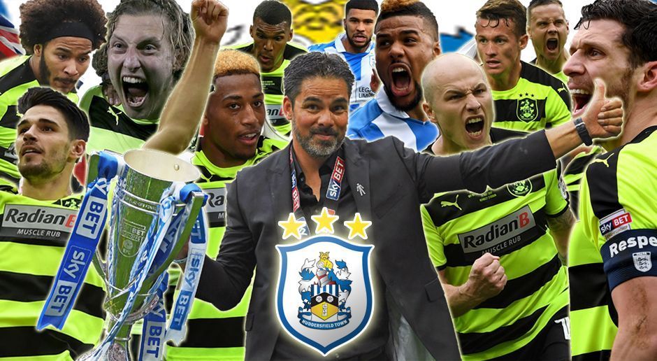 
                <strong>Huddersfield Town - der Teamgeist</strong><br>
                Ein weiterer Fakt, der für die Wagner-Revolution spricht: Aus der ersten Elf waren nur zwei Spieler vor ihm bereits da: Tom Smith und Jonathan Hogg. Der Rest wurde vom deutschen Trainer gekauft oder geliehen. Und aus dieser Truppe formte er eine harmonische und füreinander spielende Einheit. Die Früchte seiner Arbeit erntet er jetzt. Mit diesem historischen Aufstieg. Die Fans feiern ihn und die Legenden von Huddersfield Town. Die Terriers.
              