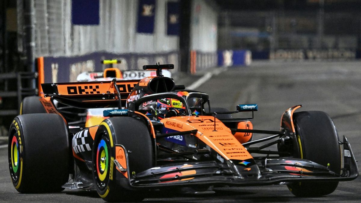 Oscar Piastri in Singapur ganz vorne