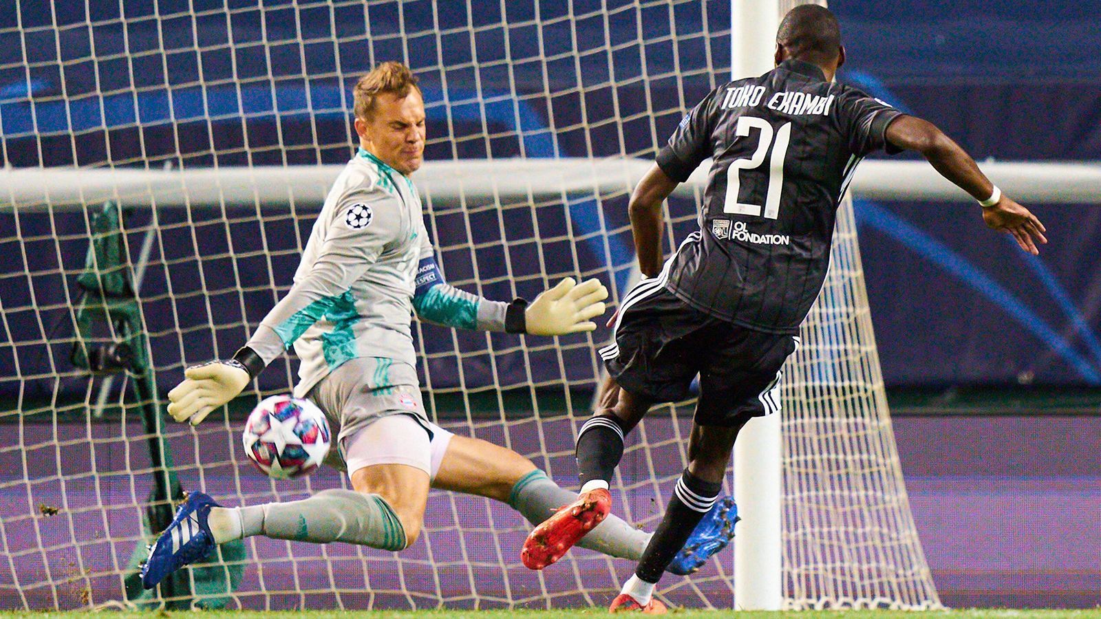 
                <strong>Manuel Neuer </strong><br>
                Wird nicht oft ernsthaft gefordert. Das erste Mal in der 57. Minute, und da klärt der Nationaltorhüter gegen Ekambi mit einem starken Reflex. ran.de-Note: 2
              