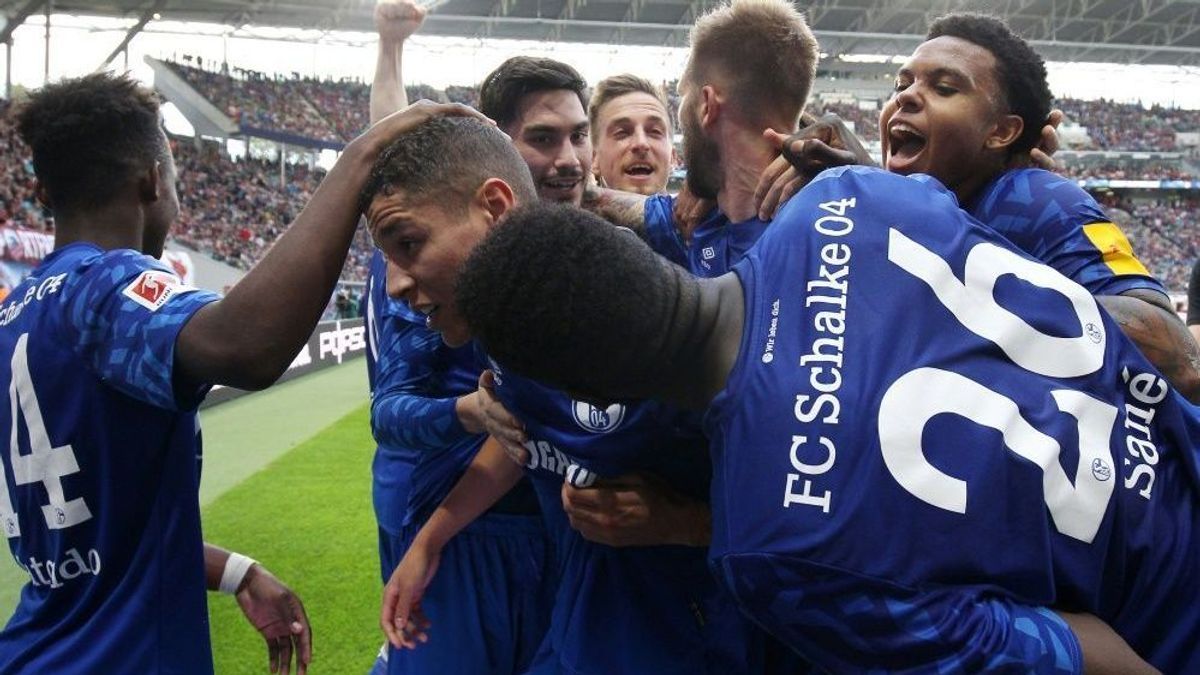 Schalker Freude über den Auswärtssieg bei RB Leipzig