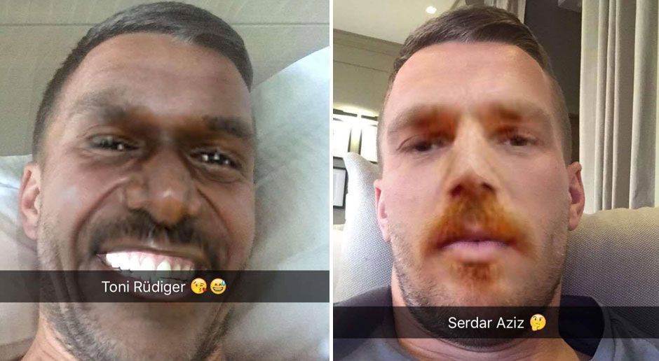 
                <strong>Snapchat-Geschichte des Lukas Podolski</strong><br>
                Besonders angetan ist Poldi aber scheinbar von der Face-Swap-Funktion. So kann der Kicker mal eben das Gesicht mit Galatasaray-Neuzugang Serdar Aziz oder natürlich seinem Lieblingskollegen Antonio Rüdiger tauschen. Man muss neidlos anerkennen: Poldi kann Bart tragen!
              