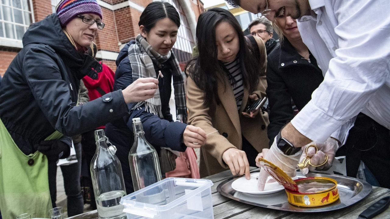 Die Schweden haben eine Spezialität, die Surströmming heißt. Das ist vergorener Hering.