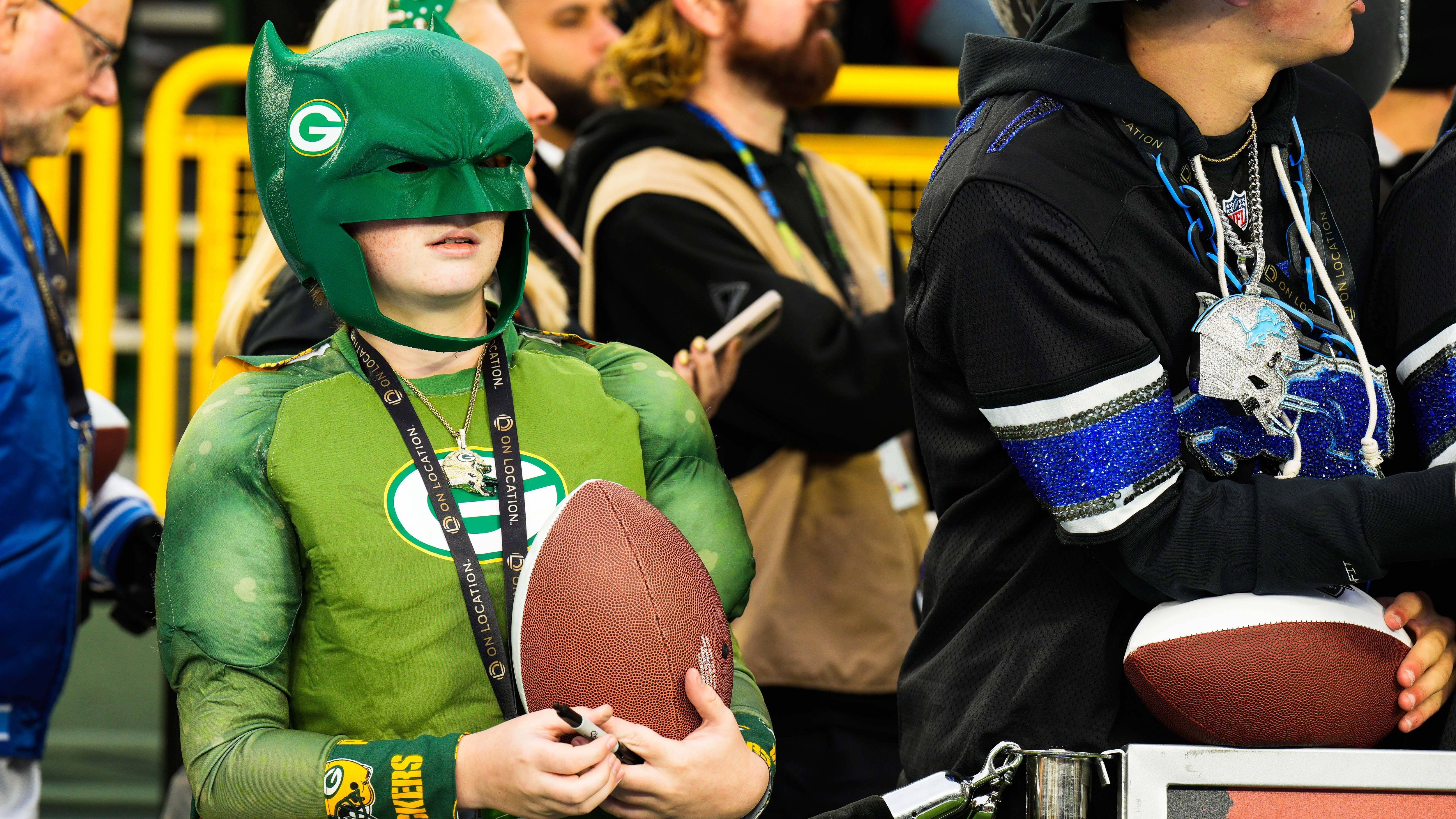 <strong>Green Bay Packers</strong><br>Offizielles Maskottchen: kein offizielles Maskottchen <br>ChatGPT: Cheddar Jack<br>Erklärung: Hommage an Käse und Wisconsin