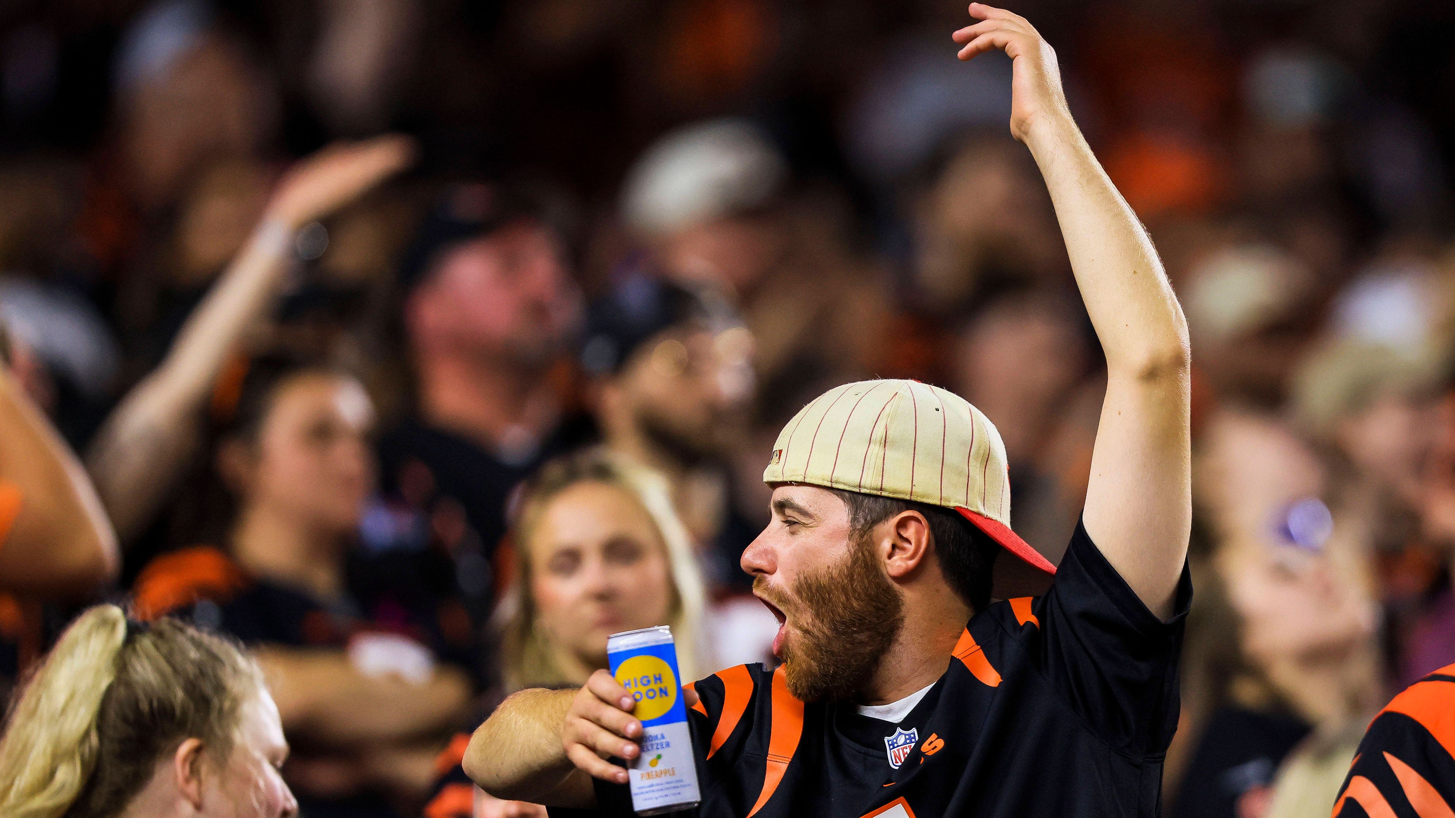 <strong>Platz 1: Cincinnati Bengals</strong><br>Durchschnittliche Anzahl Drinks pro Fan: 8,2