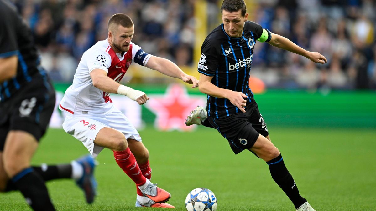 Club Brugge v Monaco - UEFA Champions League BRUGGE, BELGIUM - SEPTEMBER 18 : Dier Eric defender of AS Monaco FC and Vanaken Hans midfielder of Club Brugge during the UEFA Champions League 2025 26 ...