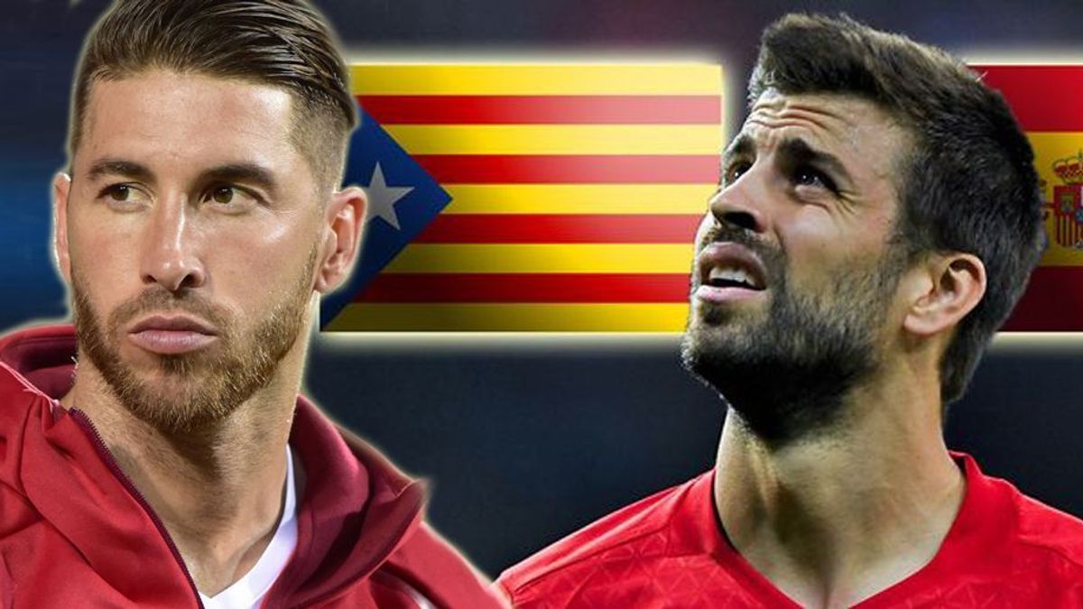 Gerard Pique Sergio Ramos Spanien Katalonien