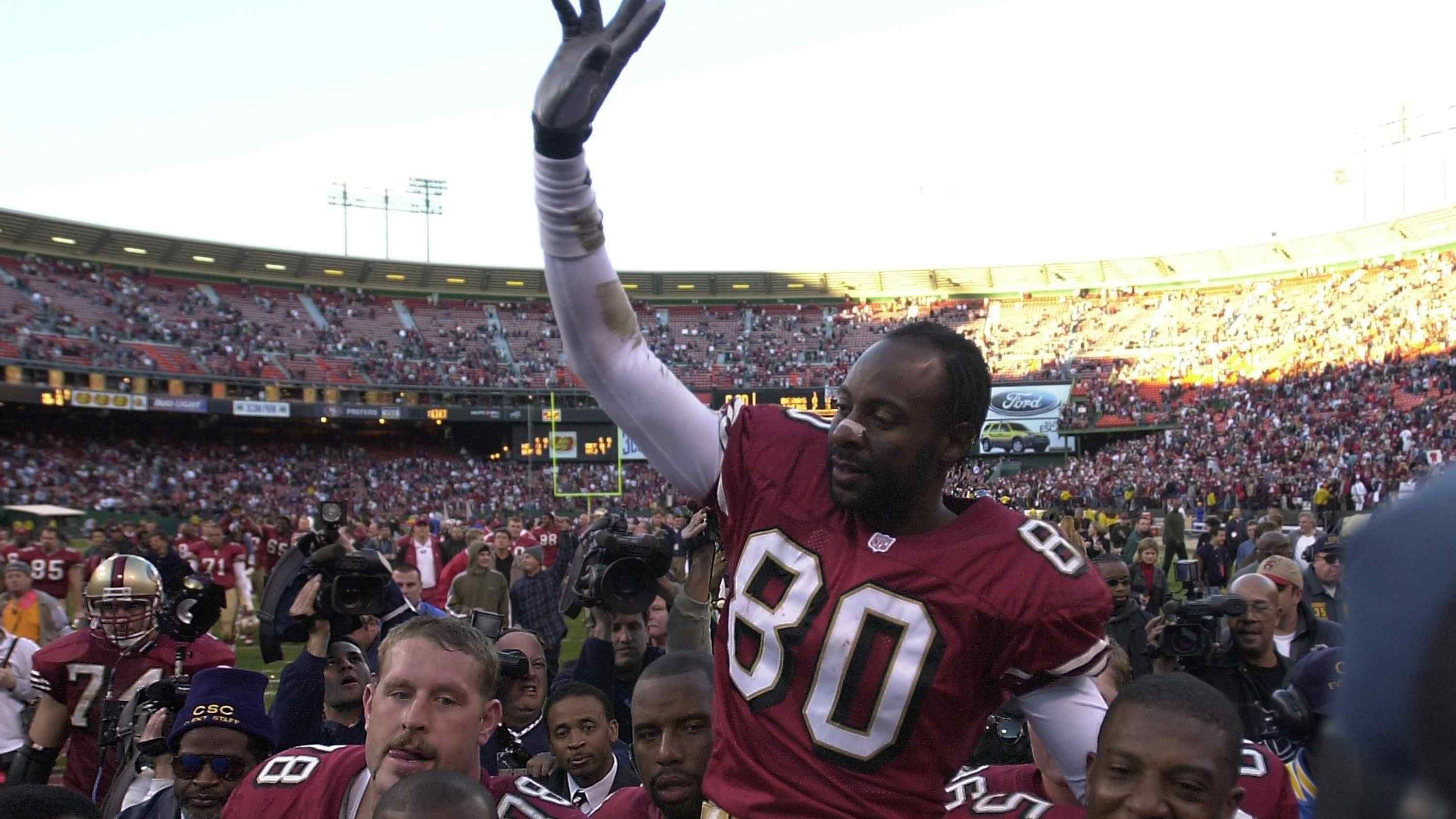 
                <strong>San Francisco 49ers: Jerry Rice</strong><br>
                Erzielte Touchdowns: 187Position: Wide Receiver
              