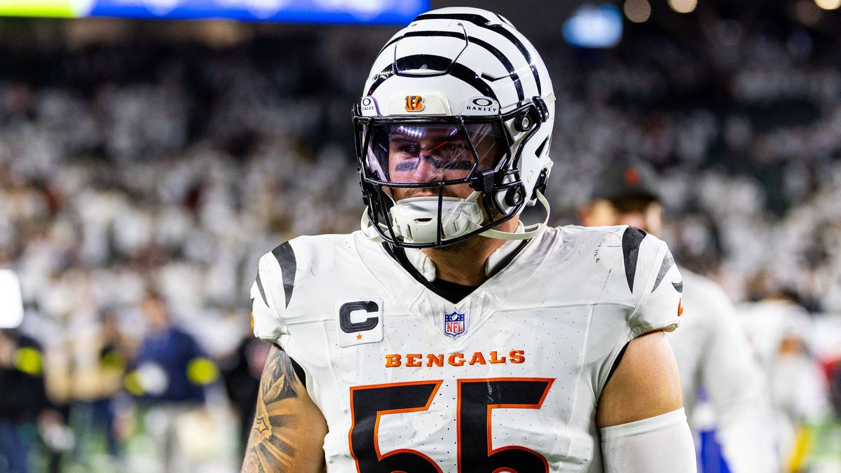 October 16, 2025: Cincinnati Bengals linebacker Logan Wilson (55) after NFL, American Football Herren, USA game action against the Pittsburgh Steelers at Paycor Stadium in Cincinnati, Ohio. CSM Cin...