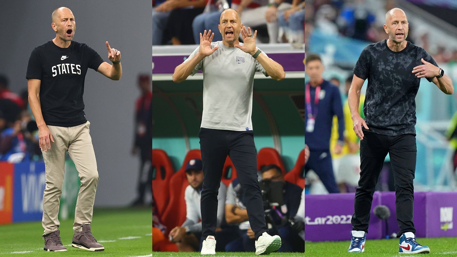 
                <strong>Gregg Berhalter: Der Nationaltrainer mit dem Sneaker-Fable</strong><br>
                US-Trainer Gregg Berhalter verwandelt Katars Fußballplätze einen Laufsteg. In der Gruppenphase wusste der 49-Jährige durch drei verschiedene Nike-Sneaker-Paare zu überzeugen. "Sneaker waren schon seit ich ein kleiner Junge war mein Hobby", erklärte der Amerikaner. "Es ist ein Teil von mir und zeigt, wer ich bin", führte er weiter aus. Ob der Nationaltrainer sich schon überlegt hat, welche Sneaker er zum Achtelfinale gegen die Niederlande tragen wird? ran zeigt die Schuhpaare des 49-Jährigen bei den ersten drei Gruppenspielen.
              