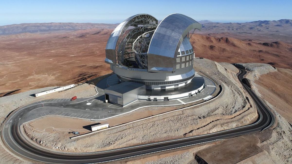 Das Extremely Large Telescope (ELT) in künstlerischer Darstellung