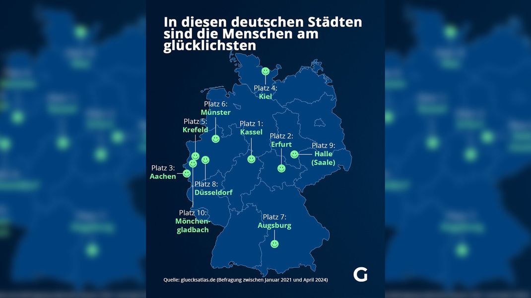 Ranking der deutschen Städte mit der höchsten Lebensqualität